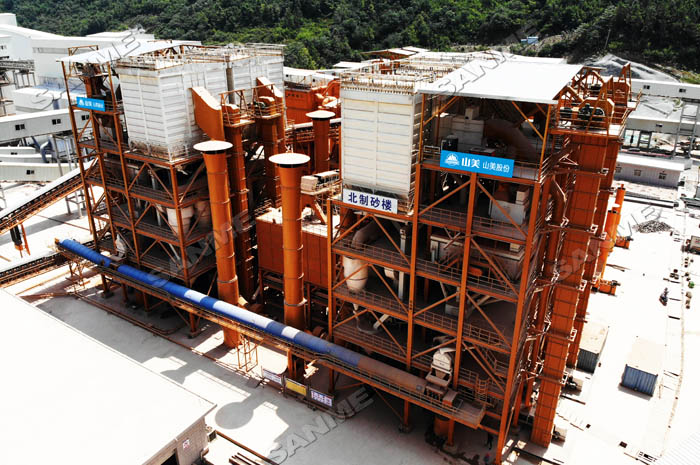 中电建安徽池州长九(神山)时产1300吨精品楼站式机制砂生产线